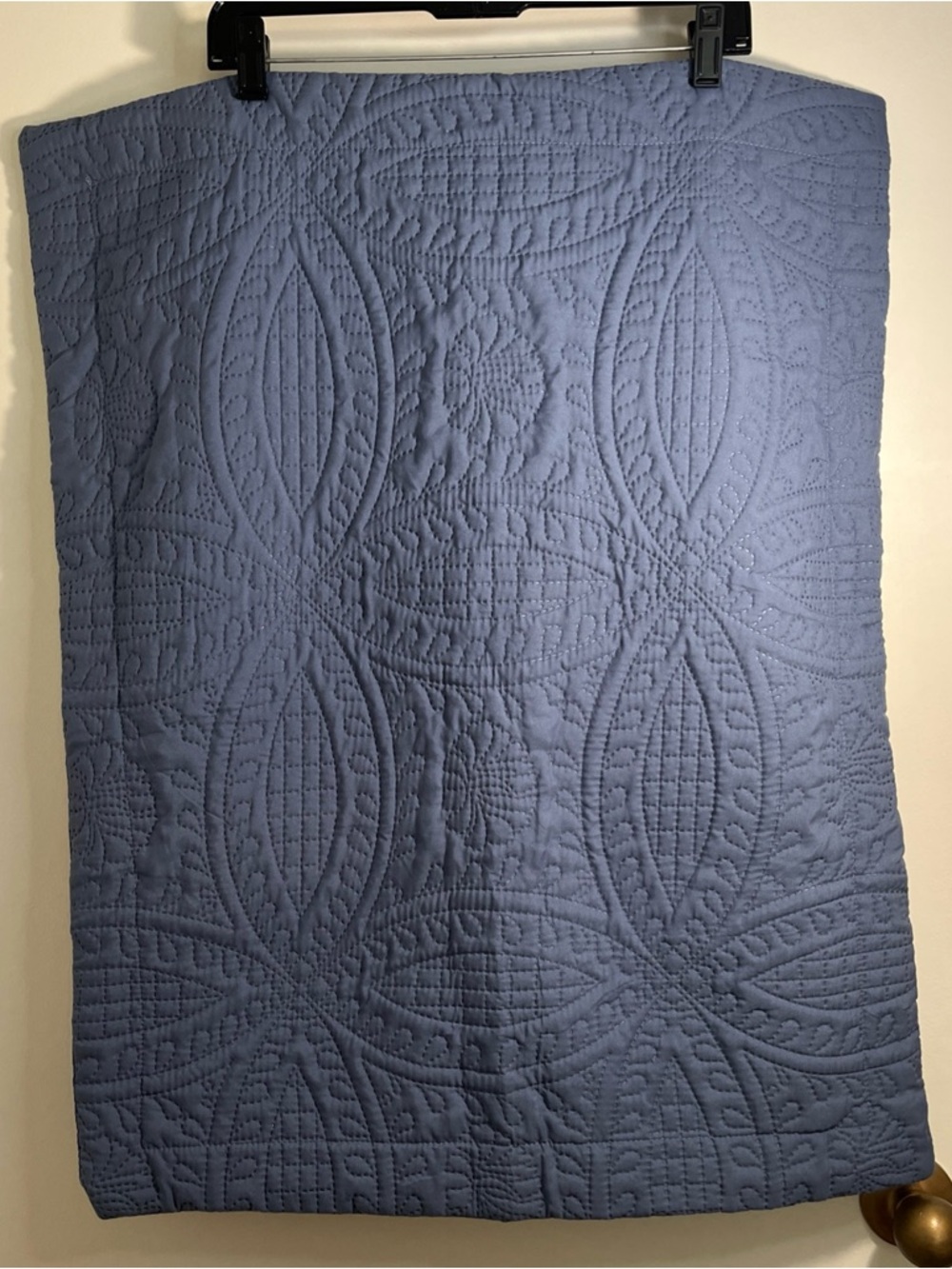 Love's Cabin 2 Quilted Pillow Shams 25” x 29.5" Cotton Blue Covers Country